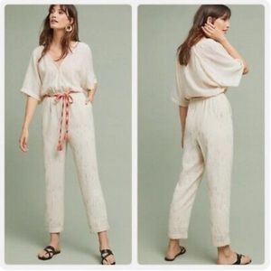Feather Bone by Anthropologie XS Cream Jumpsuit BNWT